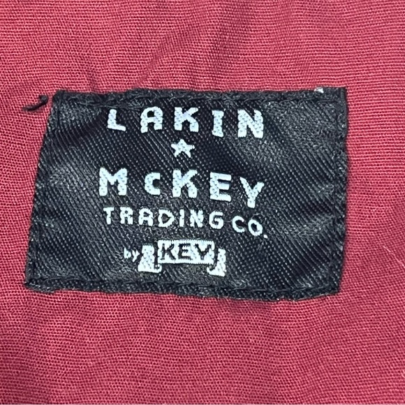 Lakin Mckey Long Sleeved Maroon Red Button Up Shirt Men Size 3XLT - Picture 10 of 16